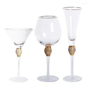 Collection de verres à vin 200-600Ml, gobelet de luxe Noble Court, verre de diamant incrusté d'or, fait à la main, tasse de Champagne pour Cocktail, cadeau