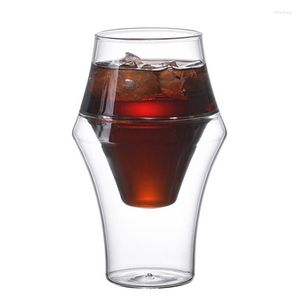Verres à vin en verre Borosilicate à Double paroi, tasse à boire minimaliste, tasses thermiques isolées, boisson café pour thé et café
