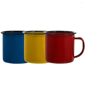 Copas de vino Taza esmaltada Tazas con diseño Tazas de almacenamiento de leche Agua Jarrones vintage para niños pequeños