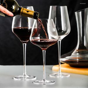 Verres à vin en verre cristal sans plomb, gobelet à bouche dorée peint à la main, de luxe, pour fête, maison, dîner de mariage, verres