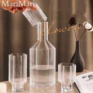 Verres à vin MariMari Ripple Cups Set Home Table Decor Creative Drinkware Eau Café Boissons Fleur Gobelet Carafe ware 230210