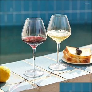 Copas de vino Plástico Americano Transparente Copas de vidrio irrompibles Bar Hogar Copa Tritan Material Drop Entrega Jardín Cocina Comedor Dhoub
