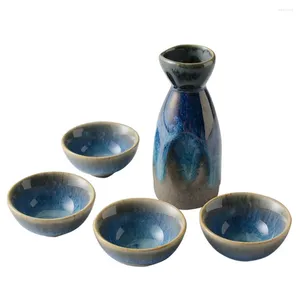 Juego de jarras de sake para copas de vino, vasos de vidrio, taza de cerámica japonesa, botella para servir, olla de tazas de cerámica