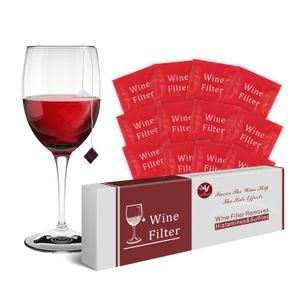 Verres à vin filtre en sulfite pour éliminer et éliminer l'histamine les maux de tête réduire les allergies Lot de 12 230808