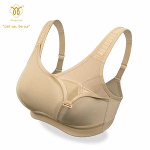 Wingslove Women Plus Up High Impack Sport Bra Bounce Control Full-Support Top Wirefree Run Fitness Couverture complète Sous-vêtements 210623