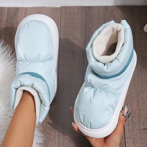 Invierno 219 zapatos de algodón de algodón calientes para mujeres Botas de nieve impermeables para mujeres Botas Botas Mujer 231018