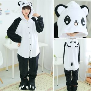 Pijamas de animales de invierno Panda ropa de dormir niños unicornio Onesie conjuntos mujeres hombres Unisex adulto franela camisón monos pijamas 220329