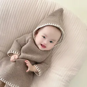 Poncho d'hiver pour bébé fille et garçon, Cape à capuche, vêtements d'extérieur, Cape en tricot, vêtements chauds