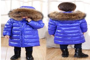 Niños de invierno Jacket Long Boys 90 White Duck Down Snow Wein Girl Grueso Super grande Naturaleza Collar de piel Down Coats Parka Kids Coat8581064