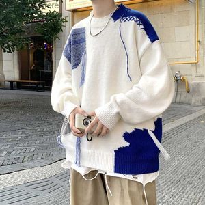 Winter Crew Neck Sweater Men Warm Fashion Casual Retro Knit Pullover Men Korean Loose Long Sleeve Sweater Mens Jumper Clothes Q230830