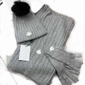 Invierno diseñador bufanda sombrero guantes traje clásico curvado cashmere gorro gorra de lujo bufandas diseñadores hombres deportes caluroso esquí guantes sombreros