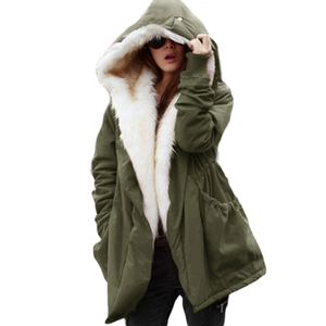 Moda de invierno para mujer, abrigo informal con capucha, chaqueta, Parkas, gabardina larga, abrigo grande, negro, azul, S-2XL