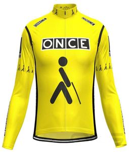 HIVER POLAIRE THERMIQUE UNIQUEMENT VESTES DE CYCLISME VÊTEMENTS JERSEY LONG ROPA CICLISMO UNE FOIS ÉQUIPE 2 COULEURS Rétro CLASSIQUE TAILLE XS4XL5955973