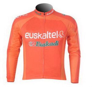 Hiver Fleece Thermal Only Cycling Vestes Vêtements Long Jersey Ropa Ciclismo 2012 2013 Euskaltel Pro Équipe Taille: XS-4XL2020772