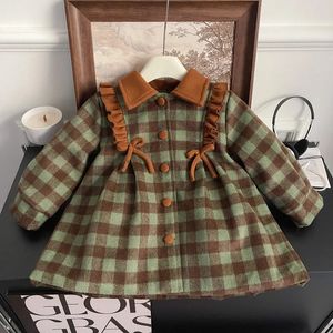 Abrigo de invierno para niñas, algodón cálido, acolchado, chaquetas gruesas para niños, camisa con fondo de encaje polar, ropa para niños, ropa para niña pequeña, prendas de vestir 2 7Y 231226