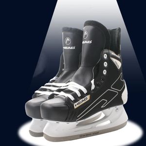 Chaussures de patins de hockey sur glace d'hiver chaussures de lame de patinage sur glace professionnelles PU thermique épaissir confortable débutant adultes adolescents enfants 240127