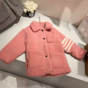 Invierno niños niñas niños abrigo de lana bebé niño cuello vuelto chaqueta niños prendas de vestir cálidas ropa