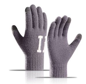 Gants d'hiver pour hommes, épais et chauds, en laine pour écran tactile, gants tricotés pour équitation en plein air, vente en gros d'usine