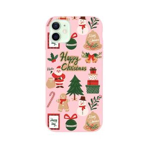 Winter Merry Christmas Phone Cases For iPhone 14 13 Max red Silicone Soft Cute Girls Phone Cover Factory spot wholesale 2024 hot sale Christmas Style Gift