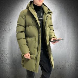 Parka de invierno Otoño Puffer Hombres Abrigo Outwear Chaqueta larga Ejército Verde Abrigo con capucha Plus Tamaño 8XL 201218
