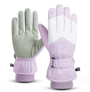 Guantes de esquí de invierno para hombres y mujeres, calidez al aire libre, resistencia al viento, pantalla táctil impermeable, guantes de ciclismo de pareja de felpa y engrosados