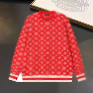 Printemps d'hiver Hommes Femmes Casual Rouge Imprimé Pull Sweat-shirt Tricoté Tricot Designer Chaud Pull Classique Pulls Pull Vêtements V1023