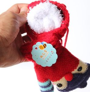 Guantes cálidos de invierno con dibujos de animales, pingüino, lana gruesa tejida, guantes infantiles, guantes deportivos de esquí para niños, regalo de Navidad para festival