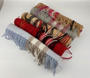 Invierno cálido diseñador Bufandas al por mayor 100% cachemira caballero lana a rayas bufanda para hombre moda con flecos bufandas para mujer Caja de regalo disponible Tamaño 30 cm * 180 cm