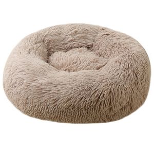 Hiver Chaud Maison Ronde Doux Long En Peluche Chat Meilleur Chien Pour Petits Chiens Chats Nid De Couchage Pet Lit Chiot Tapis LJ201201