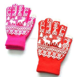 Guantes cálidos de invierno para pantalla táctil, guantes para deporte de esquí al aire libre, guante de lana de punto, guantes de ciclismo de punto mágico, guante para pantalla táctil con dedo