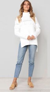 Suéteres de mujer Invierno Blanco Otoño Suéter Suéter Moda Manga larga Ropa de mujer Top de alta calidad