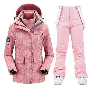 Hiver femmes Ski costume snowboard Ski vêtements épais chaud imperméable vestes de Ski en plein air veste de neige pantalon pour femmes marque 231220