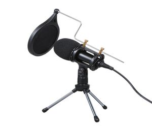 Microphone du condenseur câblé O 35 mm Mic Mic Vocal Enregistrement KTV Karaoke Mic avec support pour le téléphone PC Conférençage3744945
