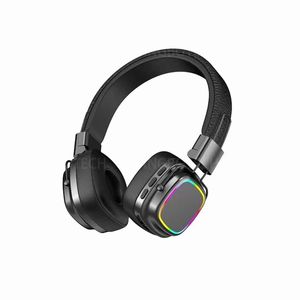 Auriculares inalámbricos Bluetooth IV 4 generación Auriculares clásicos con diadema Auriculares de música plegables con graves pesados Auriculares deportivos para juegos con luz RGB