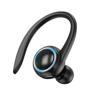 Casque d'écoute sans fil Bluetooth, oreillette unique suspendue, pour sport, course à pied, téléphone portable universel A1S + classique noir, oreille unique