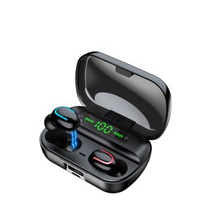 Écouteurs sans fil Bluetooth Sports TWS avec anti-transpiration, étanches et sécurisés avec son de basse dans les écouteurs pour la musique, le bureau à domicile