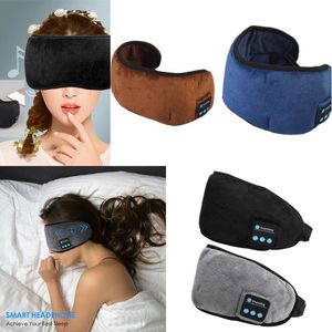 Sans fil Bluetooth stéréo masque pour les yeux écouteurs casque sommeil musique casque confortable dormir n'importe où masques de voyage aérien