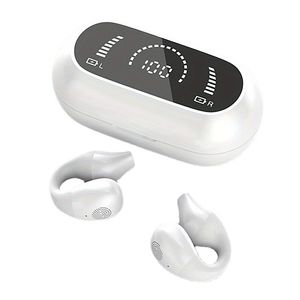 Écouteurs Bluetooth à conduction osseuse sans fil, contrôle tactile, isolation sonore, contrôle des appels, dos ouvert, thème série TV, idéal pour l'exercice
