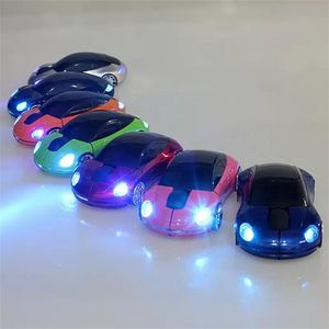 Ratones de coche inalámbricos con luz Accesorios de computadora Ratón óptico 3D de 2,4 GHz Ratones automáticos Receptor de forma deportiva USB para PC portátil La mejor calidad