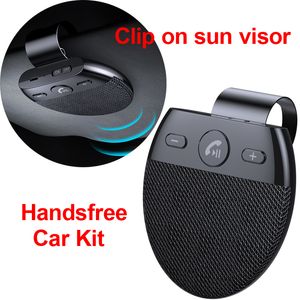 Altavoces inalámbricos para coche Kit manos libres para coche Manos libres Bluetooth Altavoz multipunto Visera solar Accesorios para automóvil con dientes azules para música del teléfono
