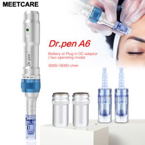Wireless Dr Pen A6 Derma Pen Microneedle Stamp Ultima Meso Tattoo Micro aiguille acné Scar Removal Soins de la peau Machine de beauté