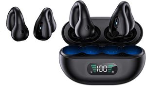 Auriculares inalámbricos con Clip para la oreja, cascos de conducción ósea, actualización 2023, abiertos, Bluetooth, para correr, deportes y ciclismo