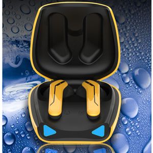 Casque de jeu sans fil, écouteurs Bluetooth TWS à faible latence, oreillettes de sport Bumblebee étanches, oreillettes de joueur pour téléphone intelligent