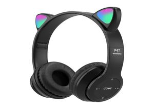 Auriculares inalámbricos para juegos en la oreja, auriculares de ouvido BT50, auriculares plegables impermeables P47 P47m, auriculares con oreja de gato, auriculares 3077855