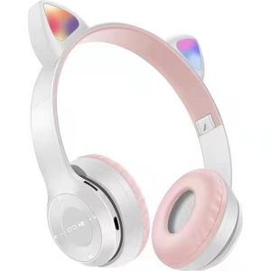 écouteurs sans fil casques e-commerce transfrontalier boom oreilles de chat LED clignotant lumineux casque sans fil Bluetooth carte de jeu P47M