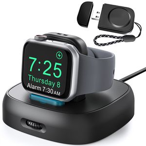 Stand de chargeur sans fil Iwatch avec chargeur USB détachable pour câble de charge pour la série Apple Watch 7 6 5 4 3