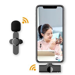 Micrófono Lavalier inalámbrico Auriculares para teléfonos móviles Grabación de video portátil Mini micrófono para iPhone Android Live Broadcast Gaming Phone Microfonoe