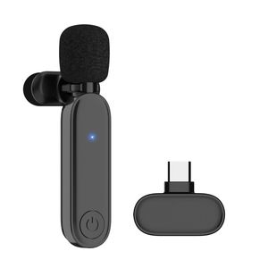 Microphone Lavalier sans fil, enregistrement Audio et vidéo Portable, petit micro à revers pour téléphones ios et Android, Youyube Live Podcast W-3M/G