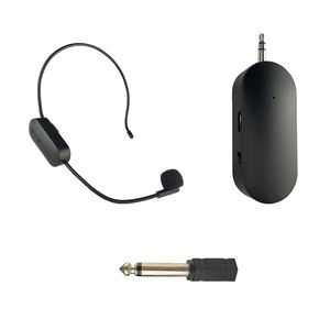 Casque de microphone sans fil UHF, casque de micro sans fil et portable 2 en 1, portée de 160 pieds pour amplificateur vocal, haut-parleurs de scène, enseignement