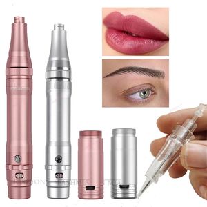 Machine de maquillage permanente sans fil Microshading Professional PMU Tattoo Pen Gun Kit For Beeprow Miroblading Eyeliner Lip 240327